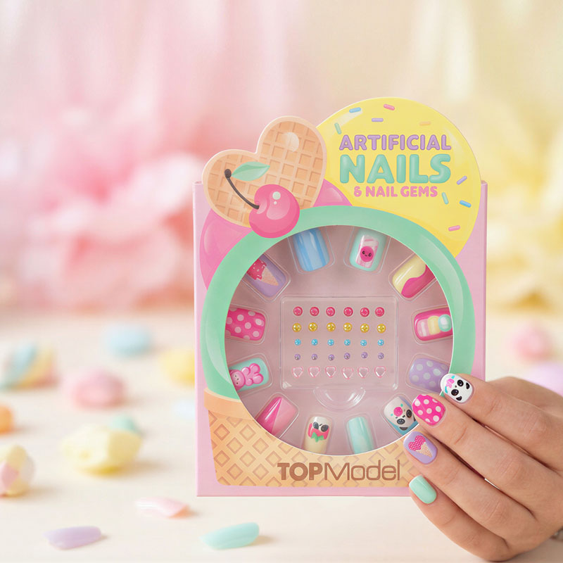TOPModel Artificial Nails im süßen Candy Glam Design