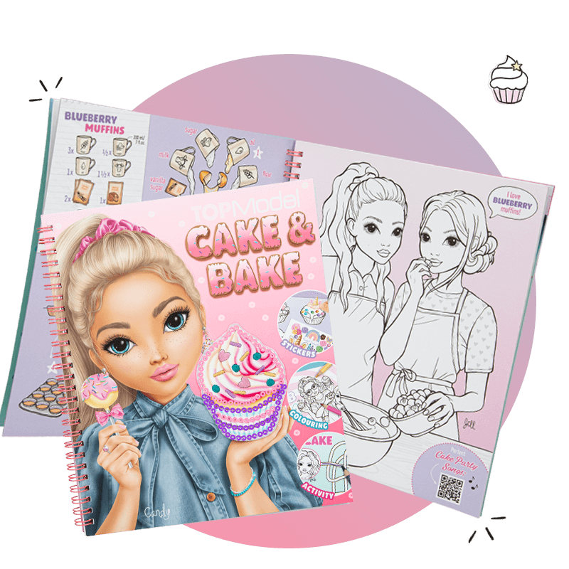 TOPModel Malbuch Cake & Bake in der Innen- und Außenansicht