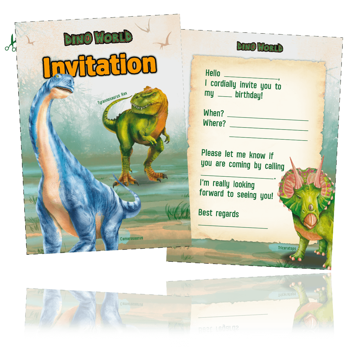 Dino World Invitation Card