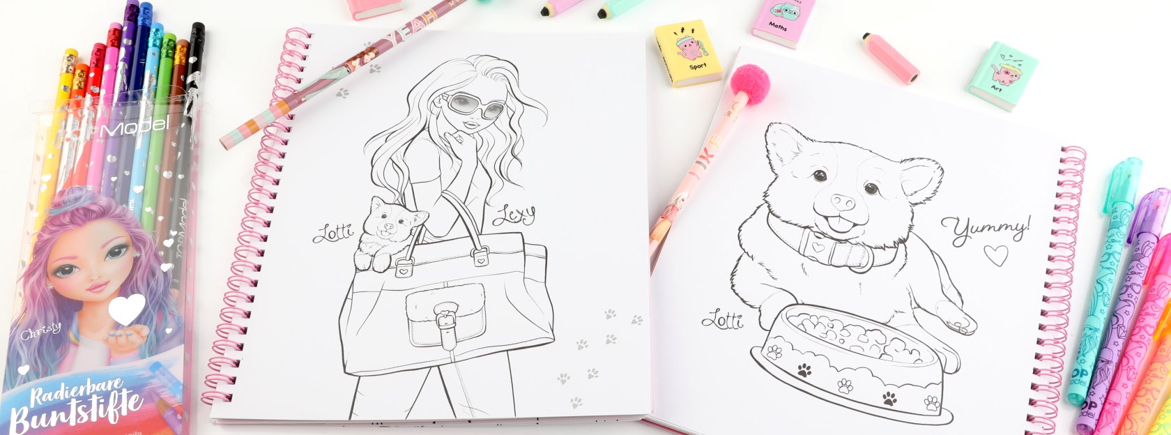 TOPModel: colouring books, stickers & small beauties