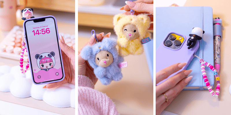 Neue Kollektion: Lolli Riot Sammelfiguren am iPhone, Notizbuch oder anderen glatten Oberflächen