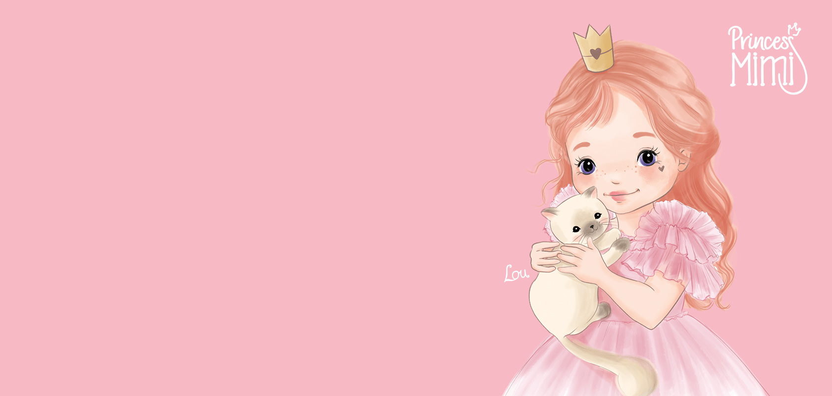 Princess Mimi by Depesche - Illustration von Princess Mimi mit Katze Lou