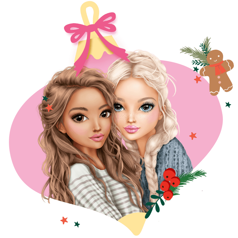 TOPModel in einer Adventskalender-Weihnachtskugel