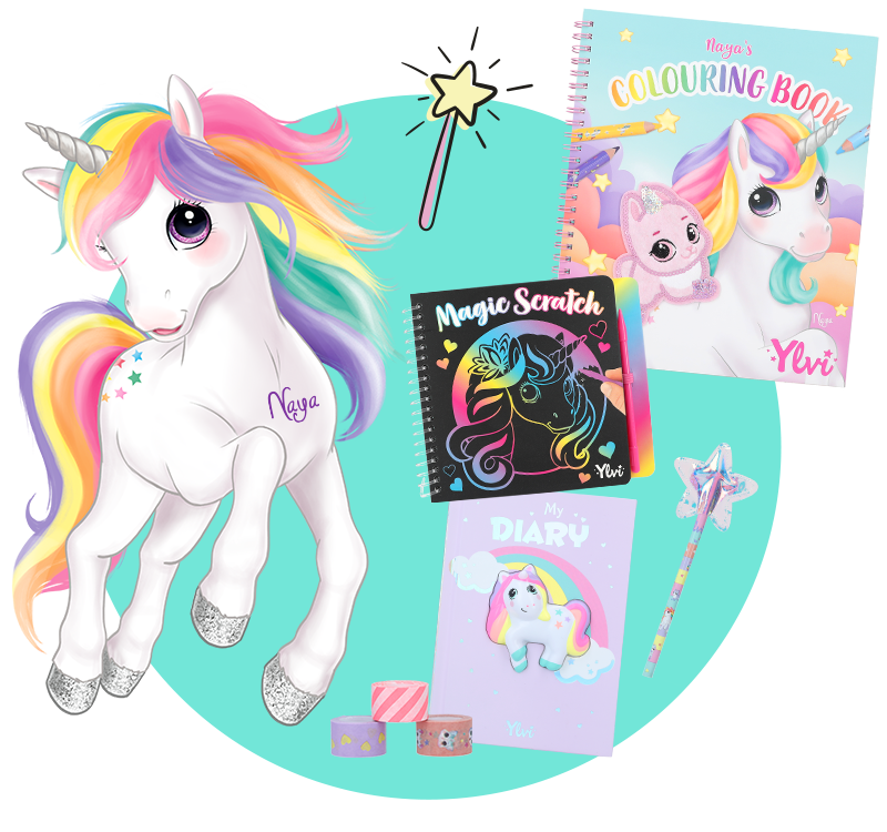 Ylvi Collage Magic Scratch, My Diary & Nayas Colouring Book