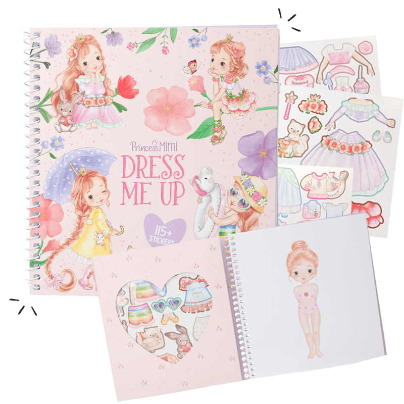 Dress me up Stickerbuch von Princess Mimi für kleine Kreative ab 6 Jahren